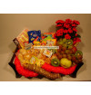 Cesta Matinal com frutas, pães e frios especial